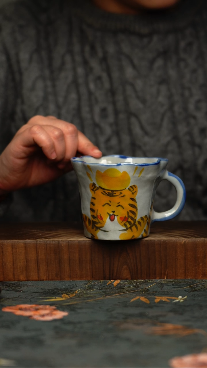 瓷片釉下彩手工手绘同款