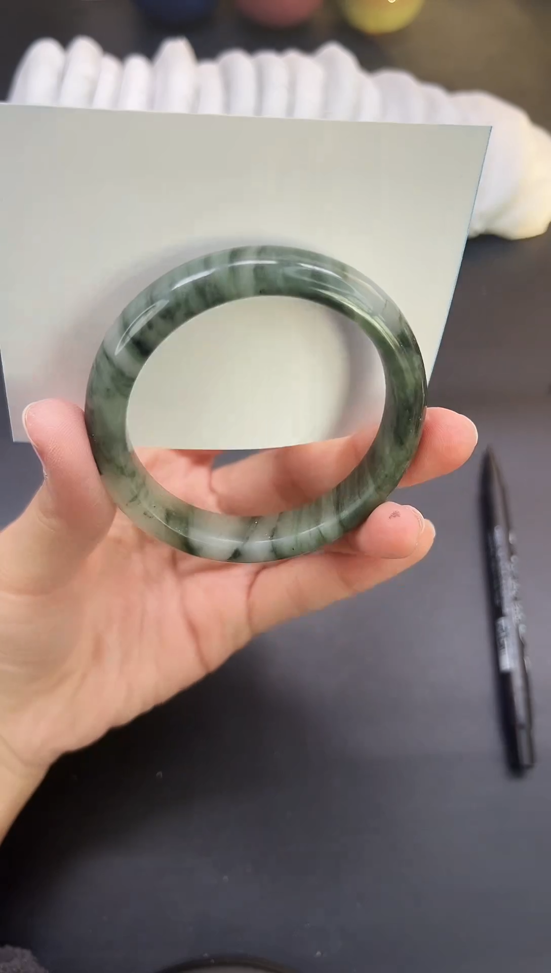 未镶嵌手镯石英质玉A178-55`56