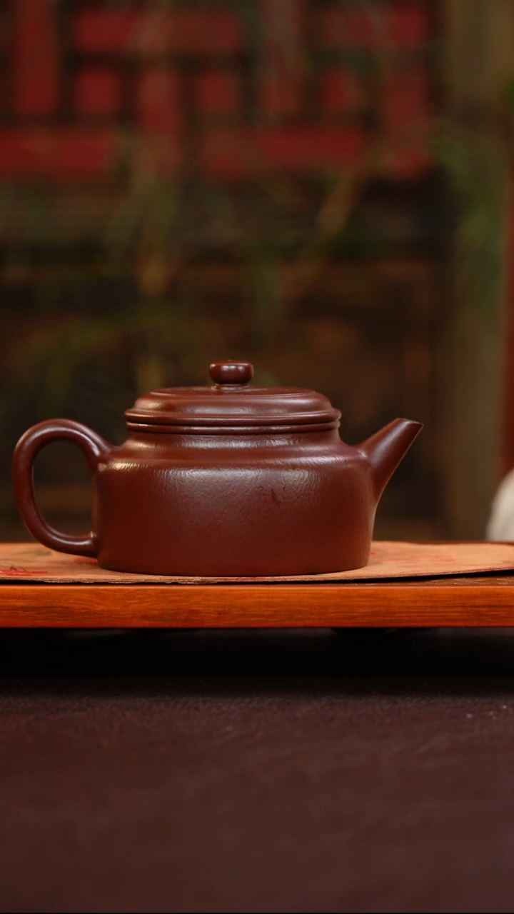 茶壶紫砂 紫袍玉砂 矮德钟 240cc