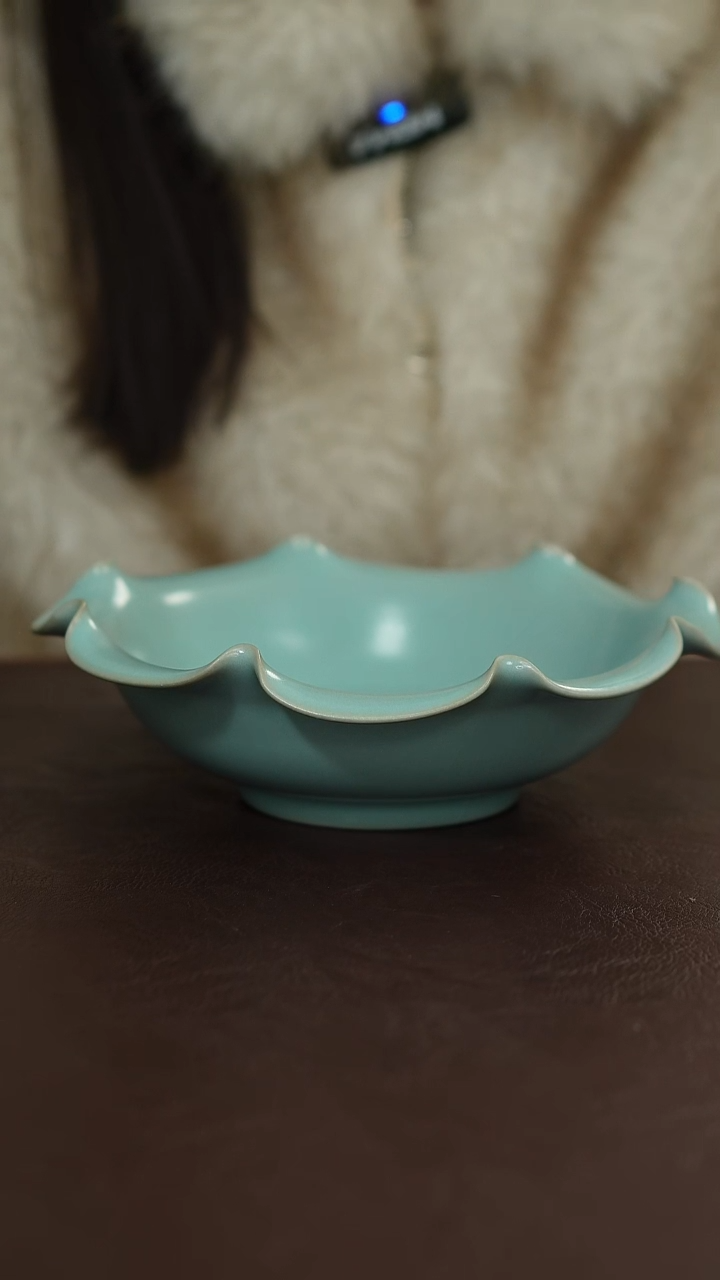 摆件陶原矿原釉汝宋汝瓷