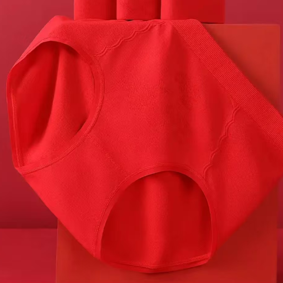 【款式随机】女士本命年大红色内裤6840