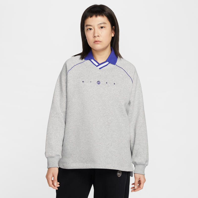 NikePhoenix Fleece 女子 Oversize 风图案加绒翻领上衣IF0257