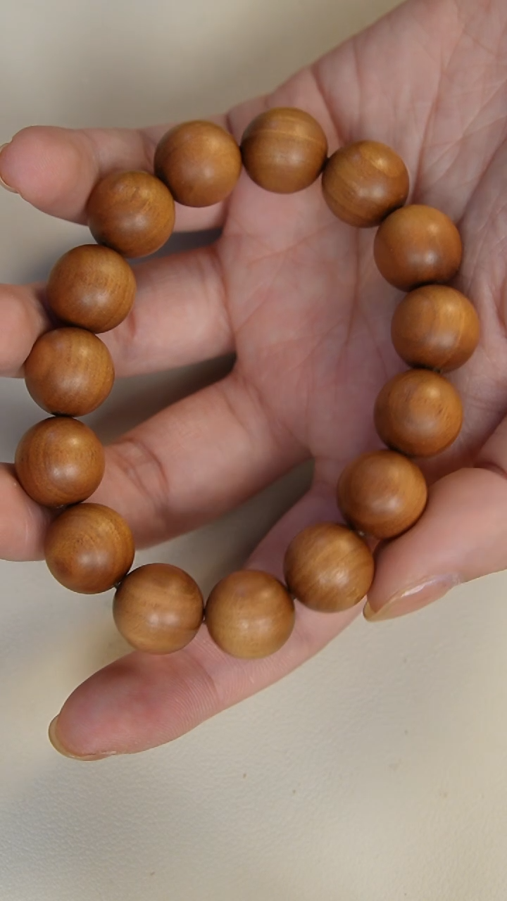 【闪购商品】檀香木手串/手链老山檀香白檀香1.5圆珠单圈