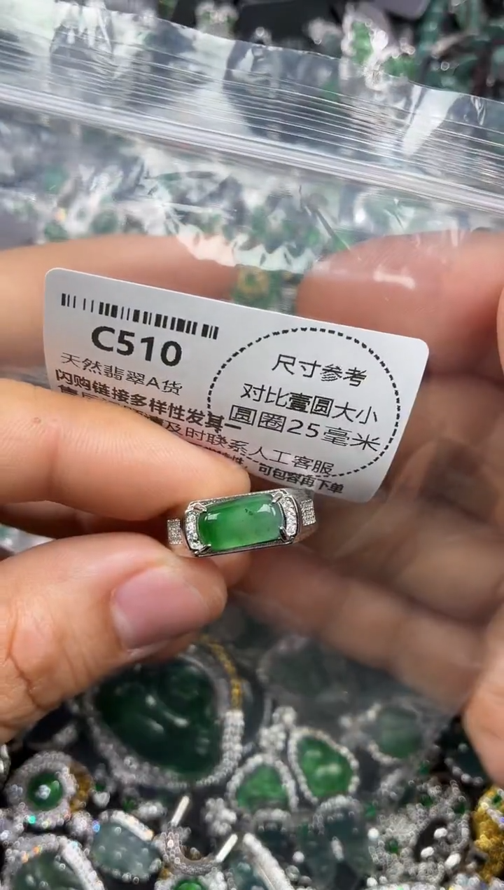 颈饰未镶嵌翡翠C510戒指