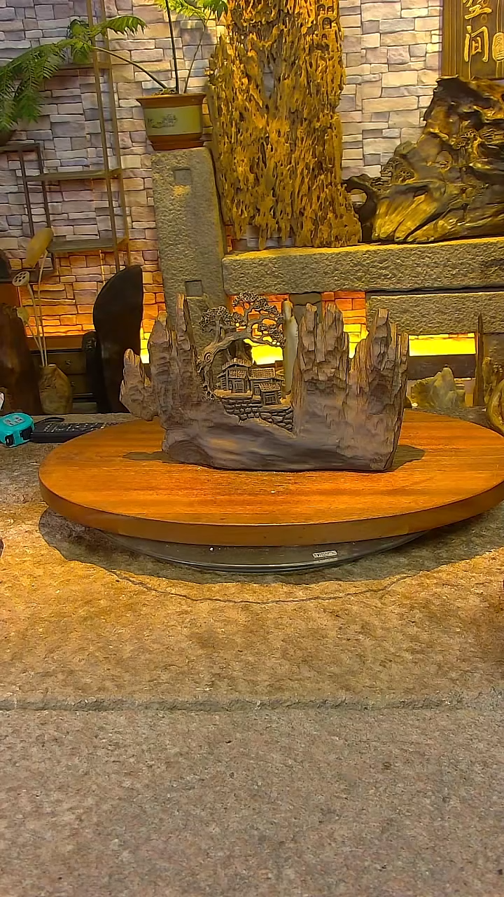 木金丝楠阴沉木山水摆件