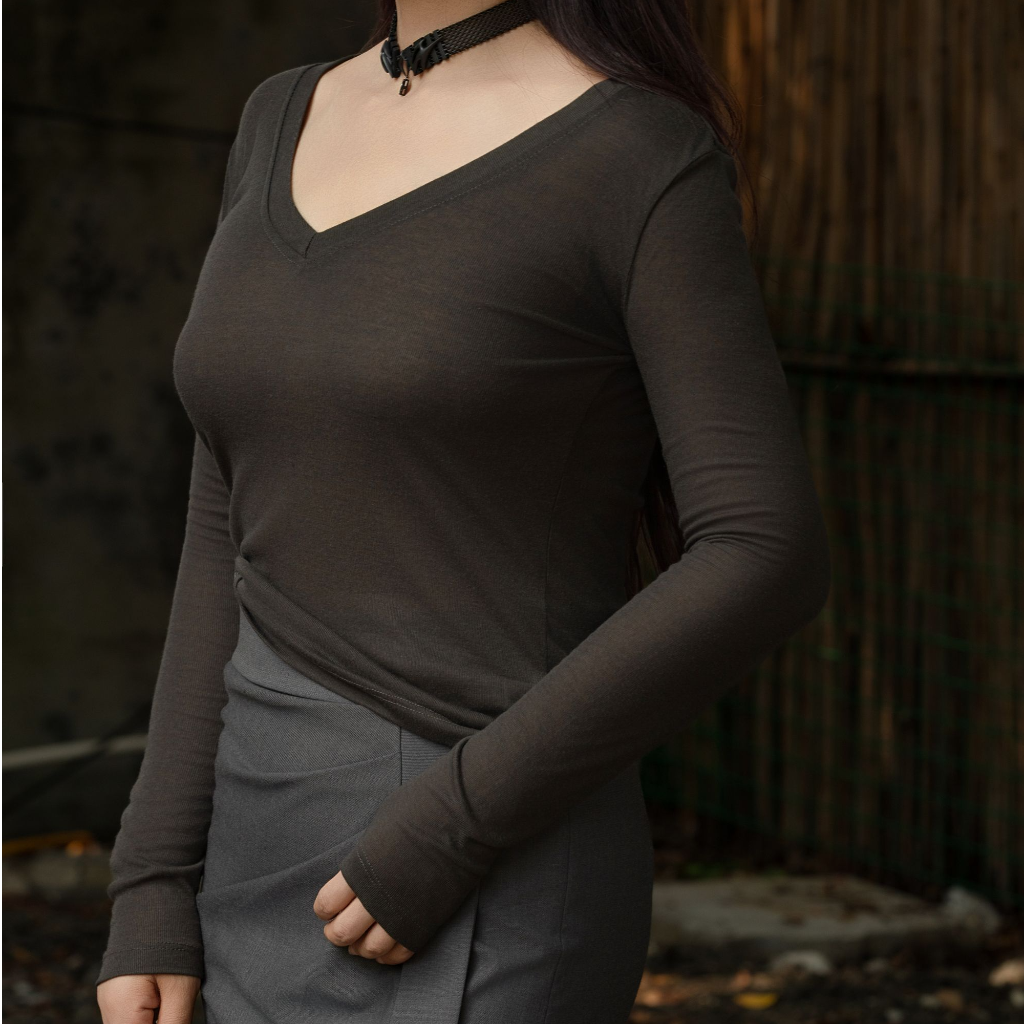 敏哥-Magic Garden曜石黑媛气满天红王菲打底衫MG252Y002