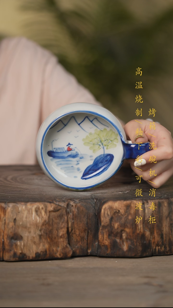 瓷片景德镇高温釉下彩可微波烤箱洗碗机