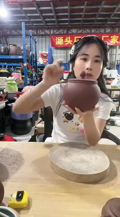 陶明显瑕疵茶叶罐色差不圆
