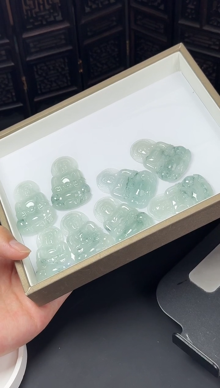 颈饰未镶嵌翡翠K679-1246观音多样性发一件