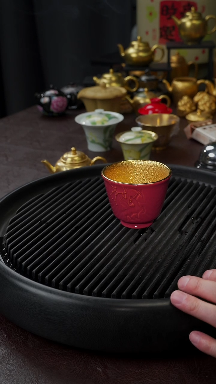 【闪购商品】杯【宜景窑冰玫粉鎏金系列】射手座
