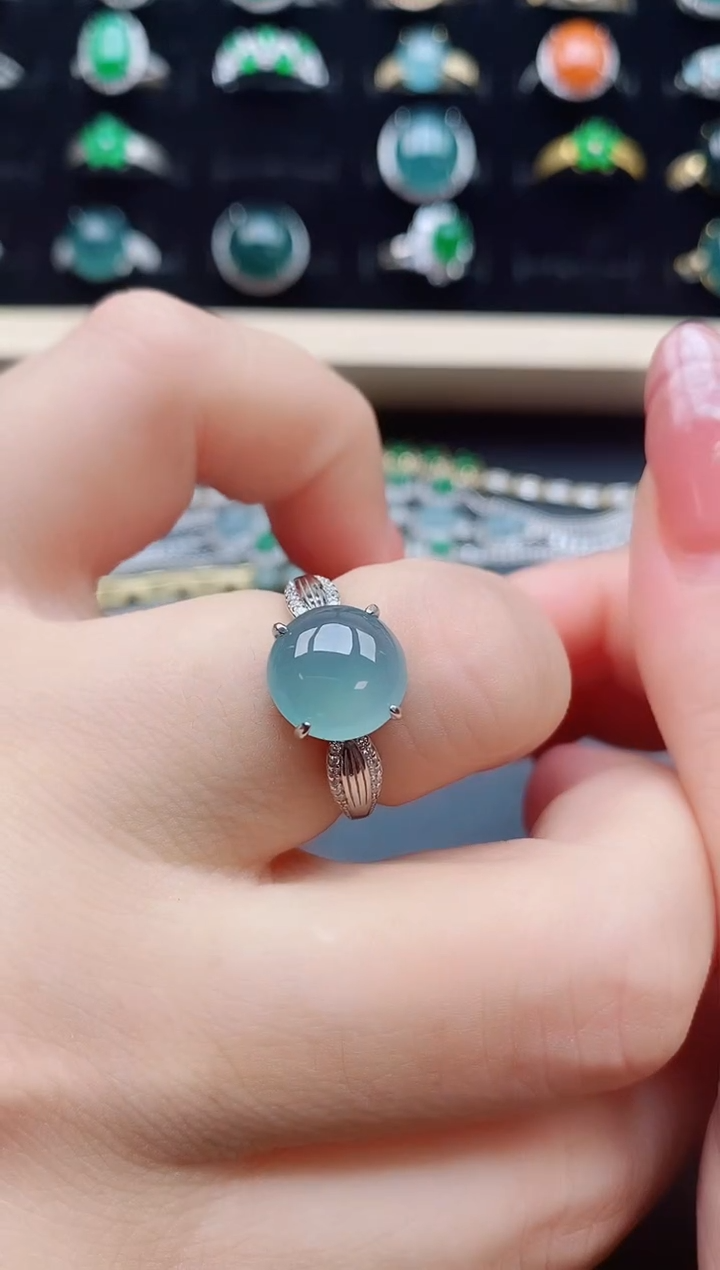 【闪购商品】翡翠戒指银S925镶嵌321321