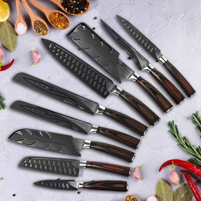 50至500厨师专用砍骨菜刀两件套中式主厨刀具高颜值厨具切菜刀