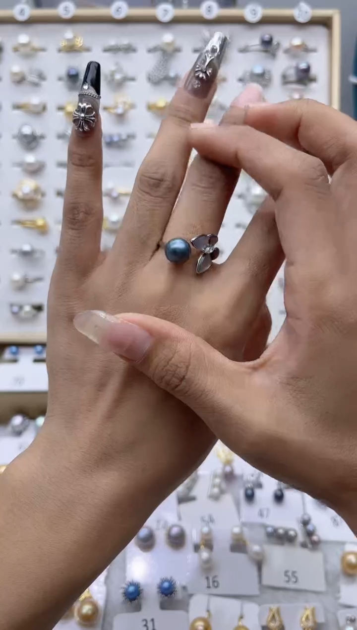 【闪购商品】淡水珍珠戒指合金8