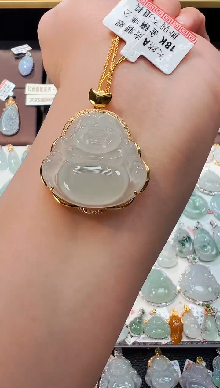 翡翠未镶嵌吊坠(不含链)佛公吊坠