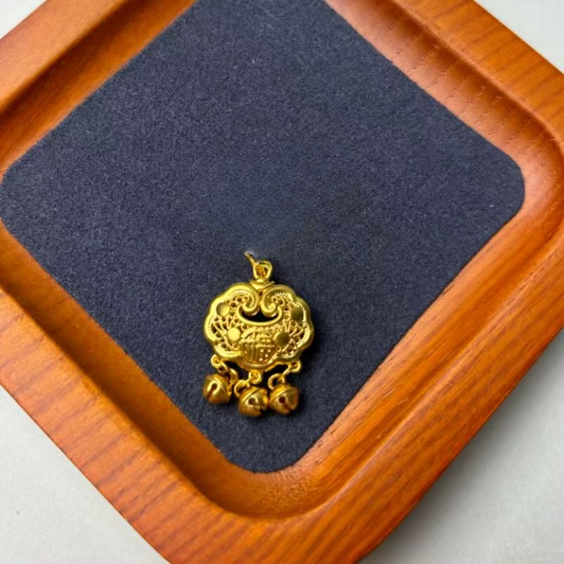 足金999铃铛平安锁配件WH1118  配件