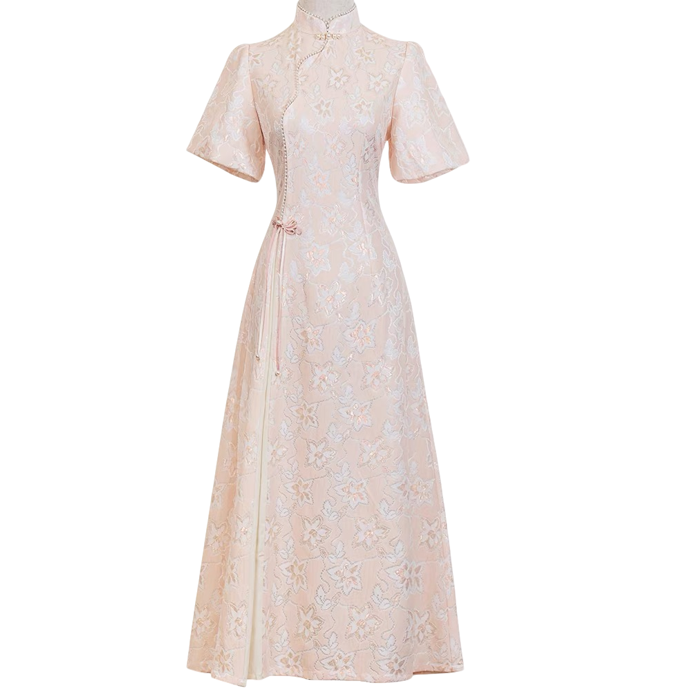 （01-60）新中式改良旗袍2025新款春秋年轻款气质连衣裙