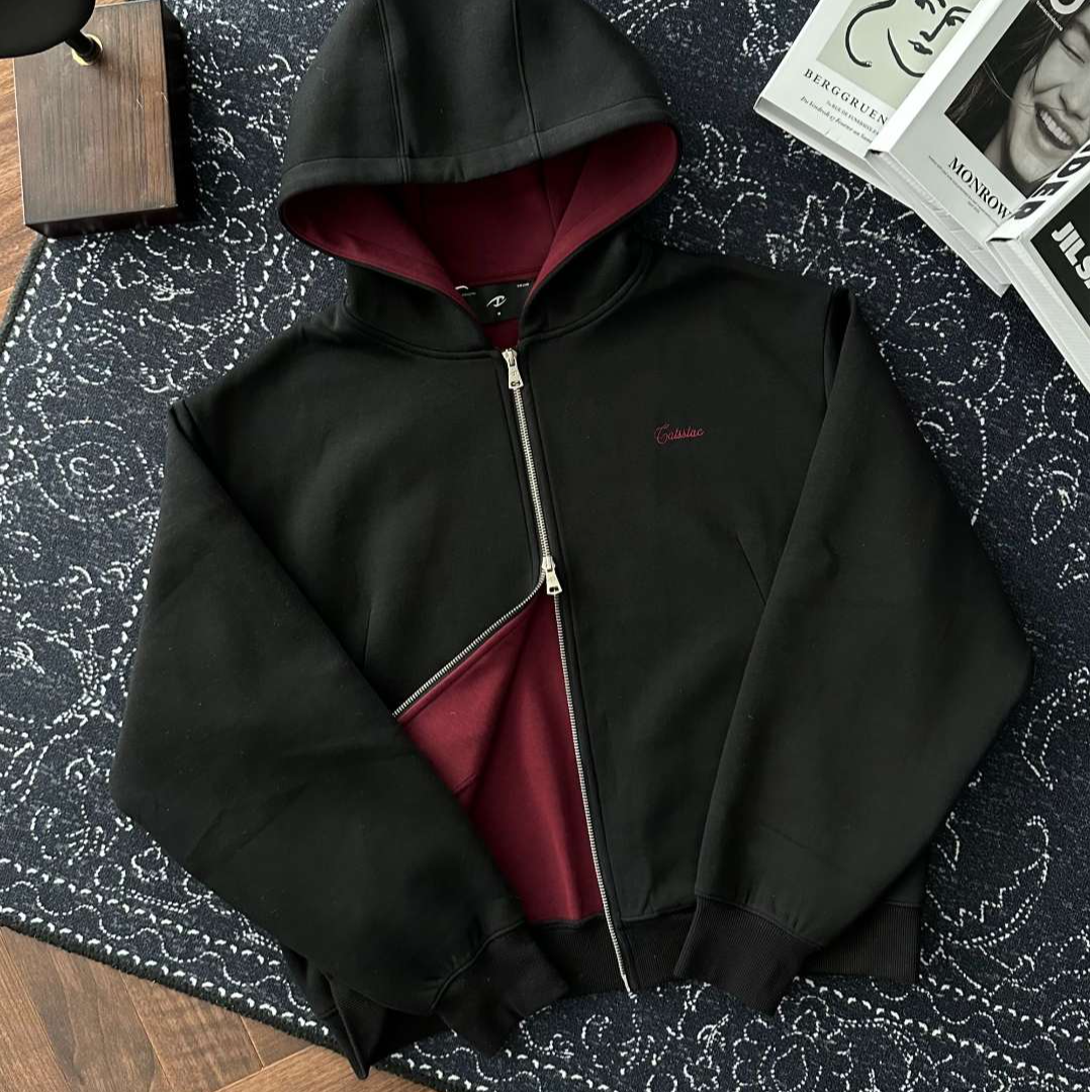 CATSSTAC伯爵撞色开衫卫衣