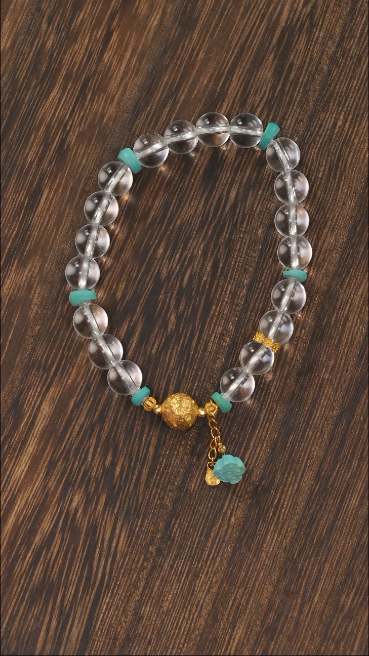 【闪购商品】绿松石手链18K金镶嵌1