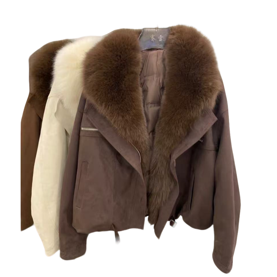 2025秋冬新款超大领短外套女派克服时尚保暖