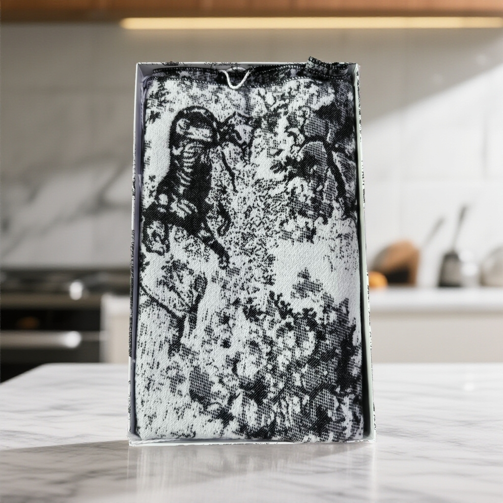 时尚水墨画保暖围巾