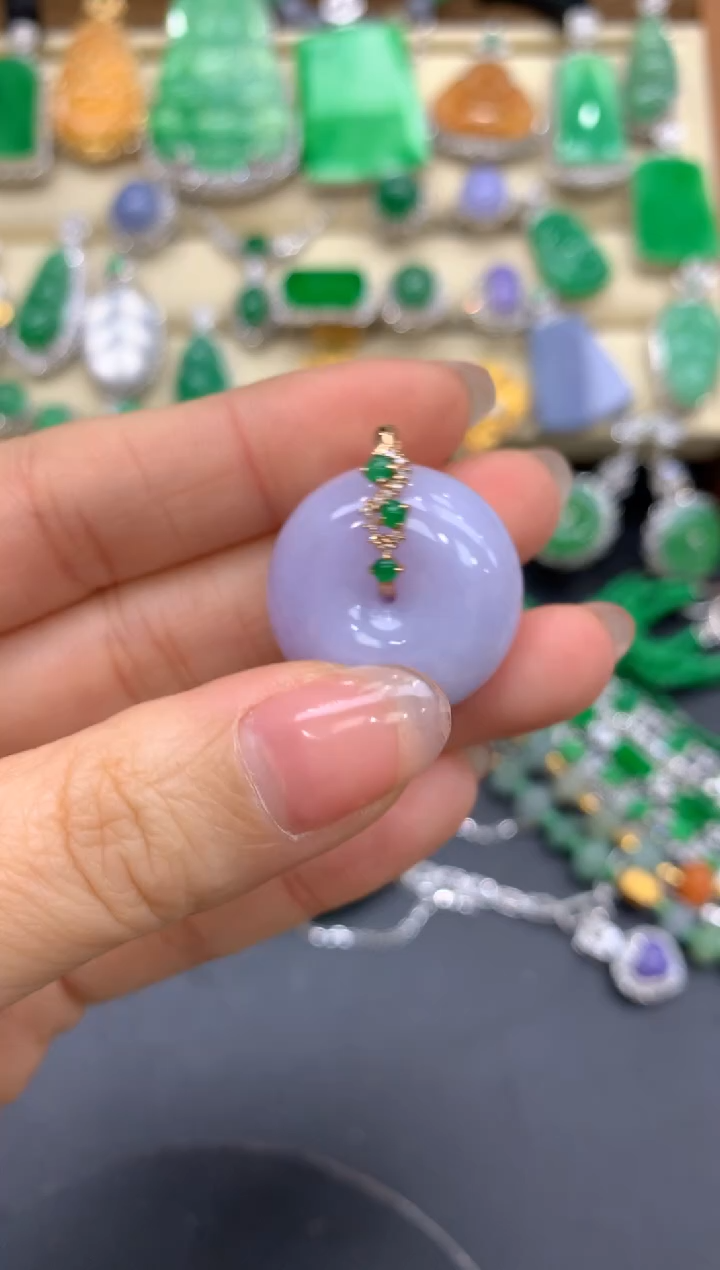 【闪购商品】翡翠颈饰18K金镶嵌521-中国好珍宝