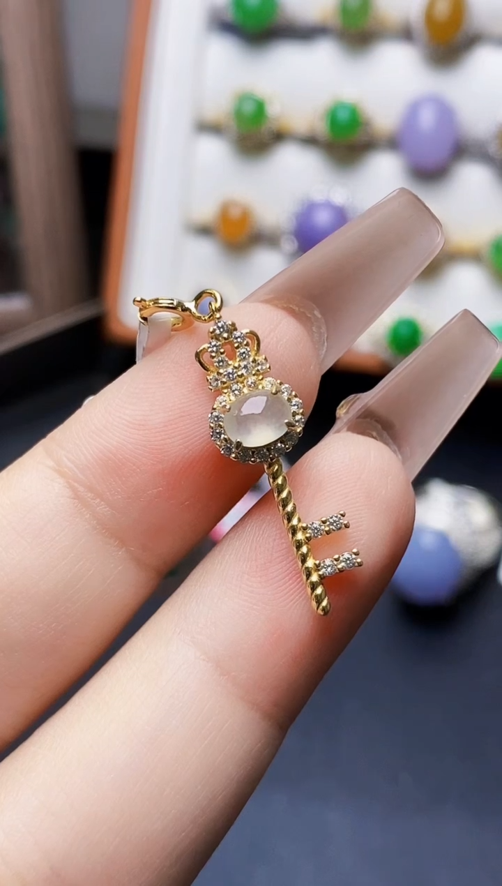 银S925镶嵌戒指翡翠2175