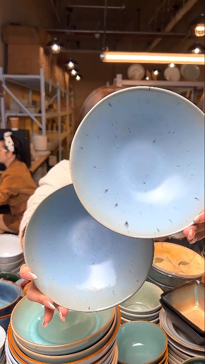 瓷11【瑕疵】外贸尾货窑变釉下彩