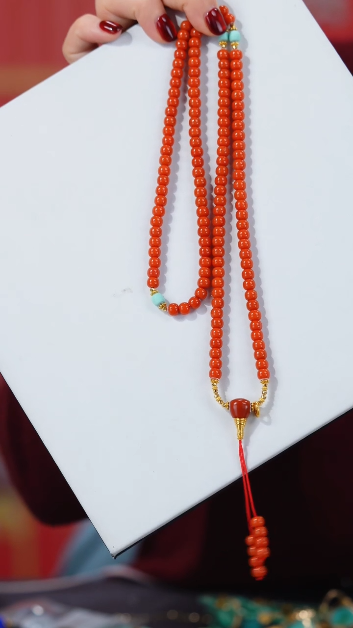 【闪购商品】南红玛瑙项链18K金镶嵌1