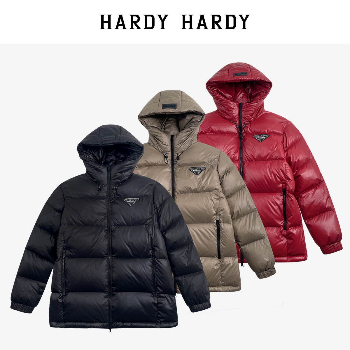 HD-411运动短款休闲情侣连帽保暖冬季羽