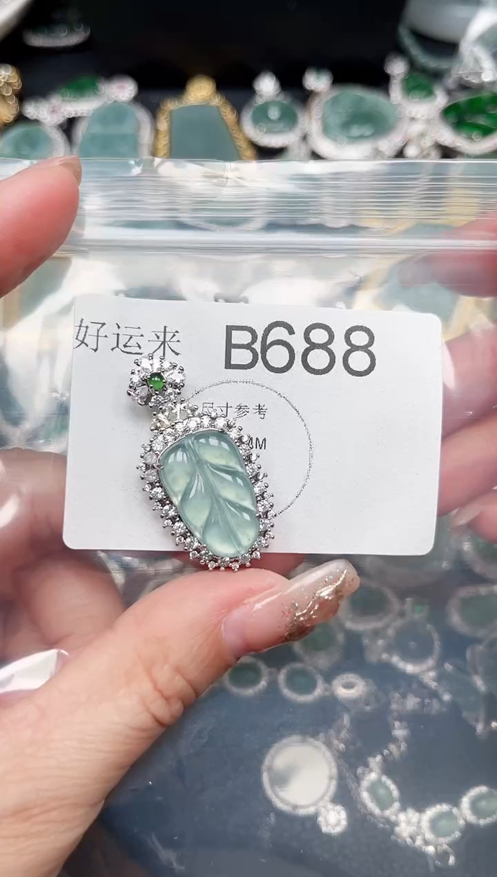 【闪购商品】翡翠颈饰未镶嵌送皮绳688