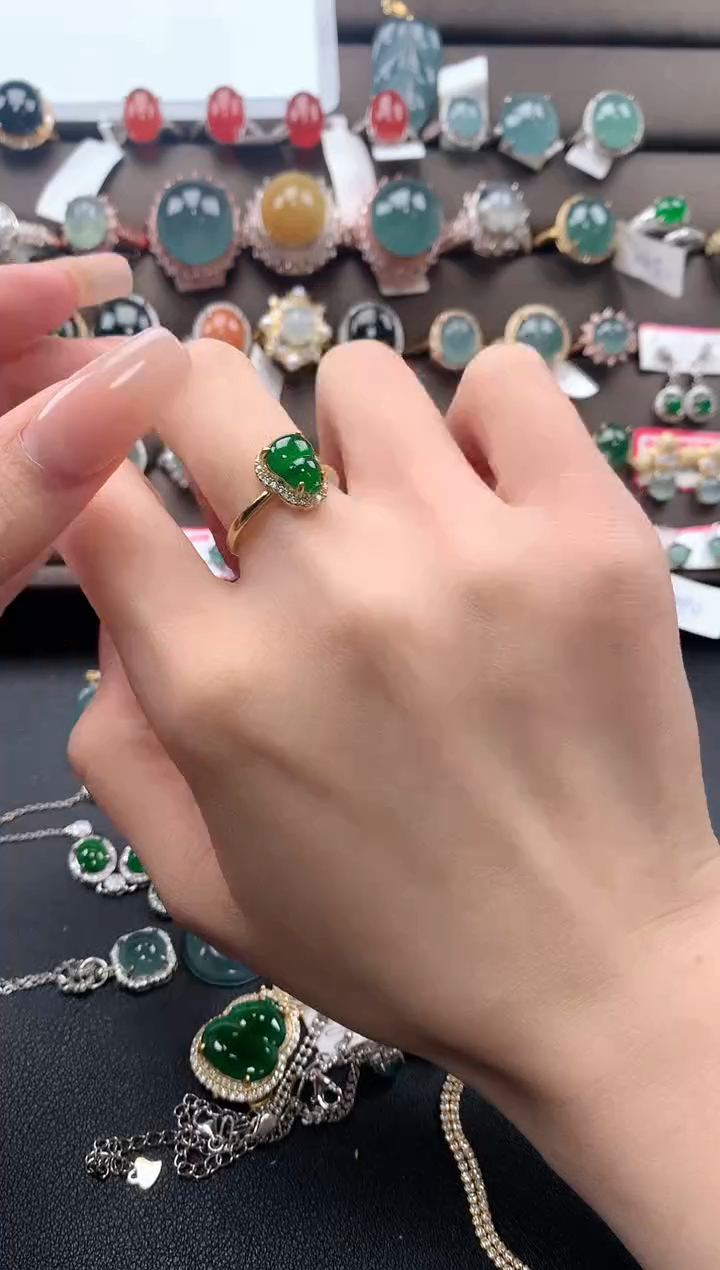 【闪购商品】翡翠戒指银S925镶嵌321312311