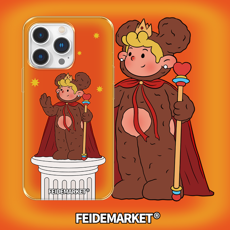 FeiDe Market 主理人合作-国王KUMA-适用苹果iPhone14-17手机壳