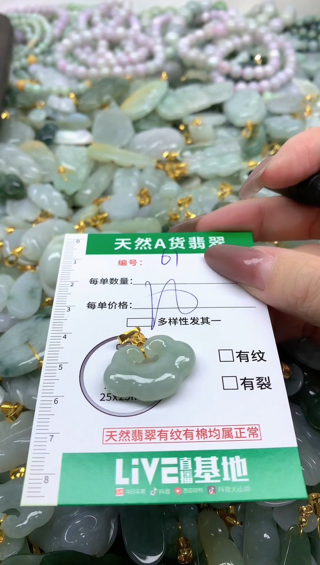 颈饰未镶嵌翡翠纯天然缅甸A货翡翠-61