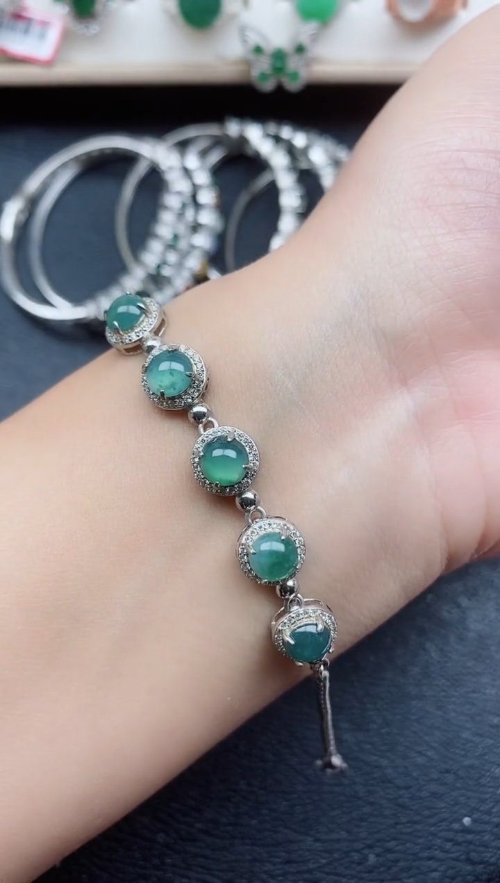 【闪购商品】翡翠戒指银S925镶嵌11111