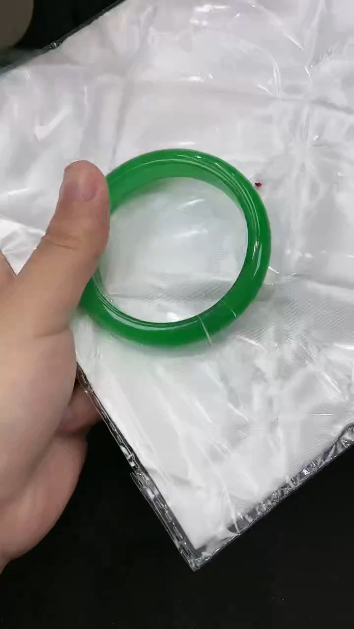 【闪购商品】砖雕s15 冰阳绿正圈手镯 圈口53-60