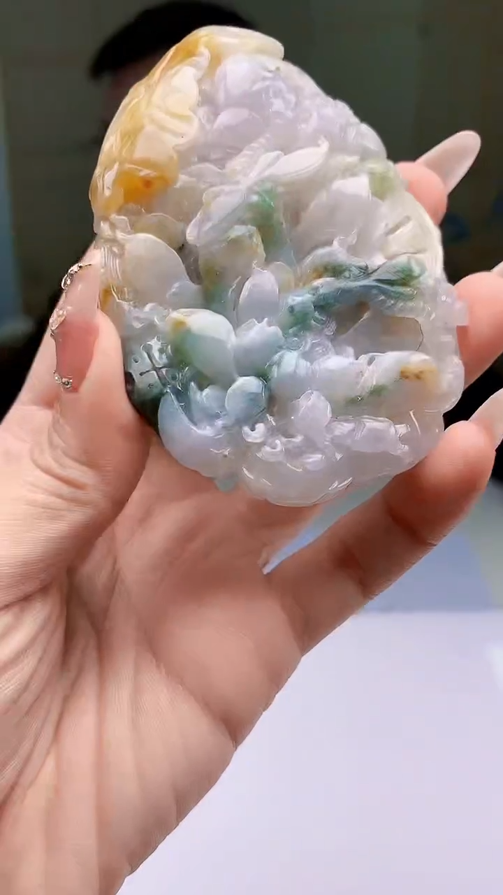 【闪购商品】定制翡翠未镶嵌5152ty-毛货挂件108