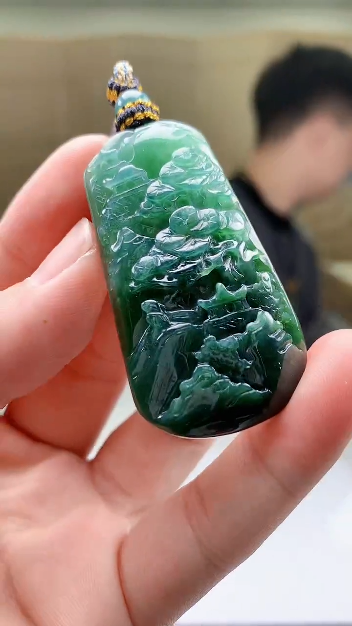 【闪购商品】定制翡翠未镶嵌4917bb-毛货挂件62