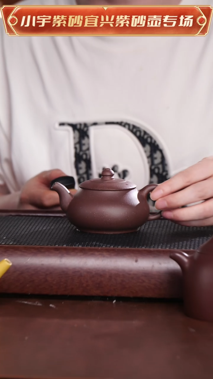 茶杯紫砂紫玉金砂大肚壶 @@CH02709