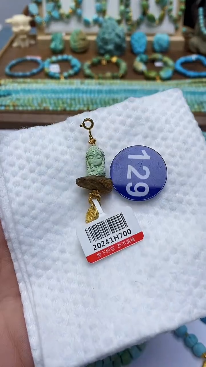 【闪购商品】绿松石吊坠银S925镶嵌129