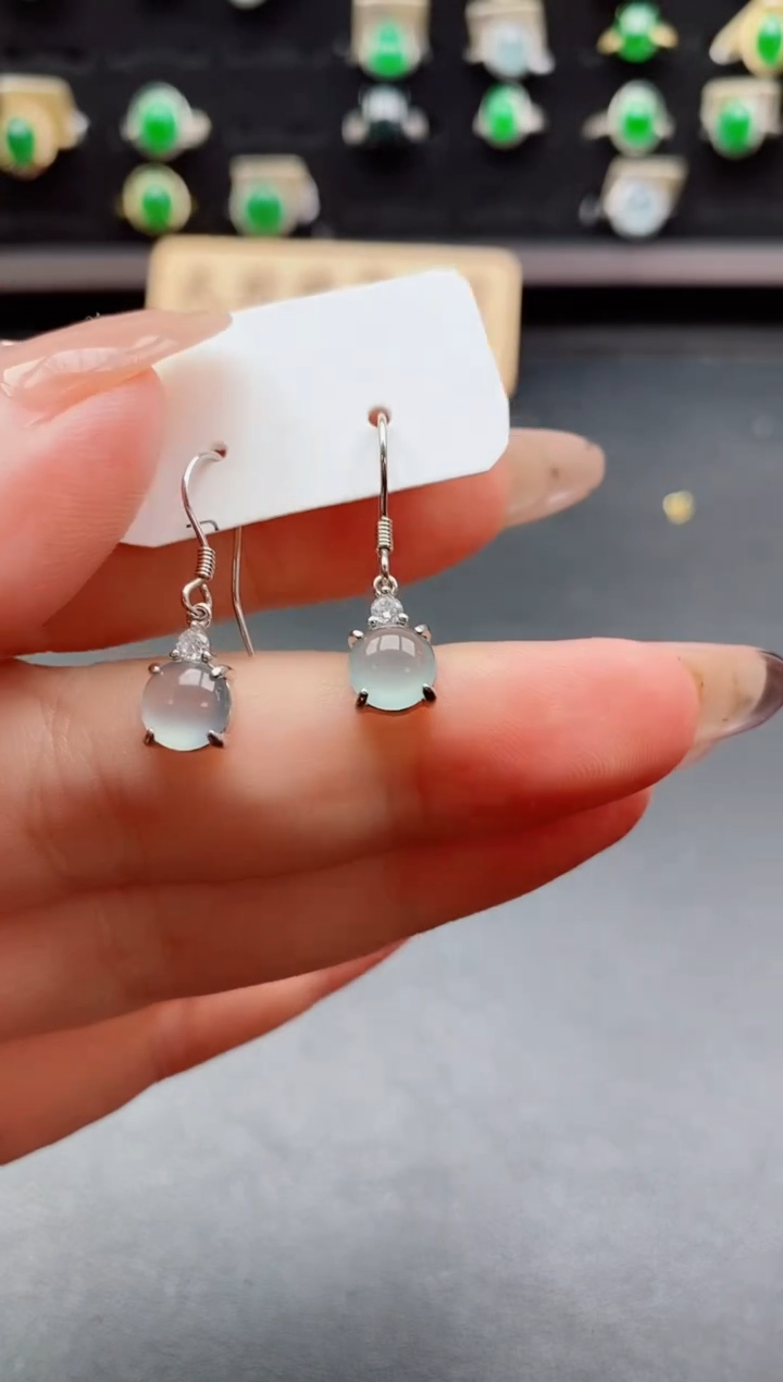 银S925镶嵌戒指翡翠1