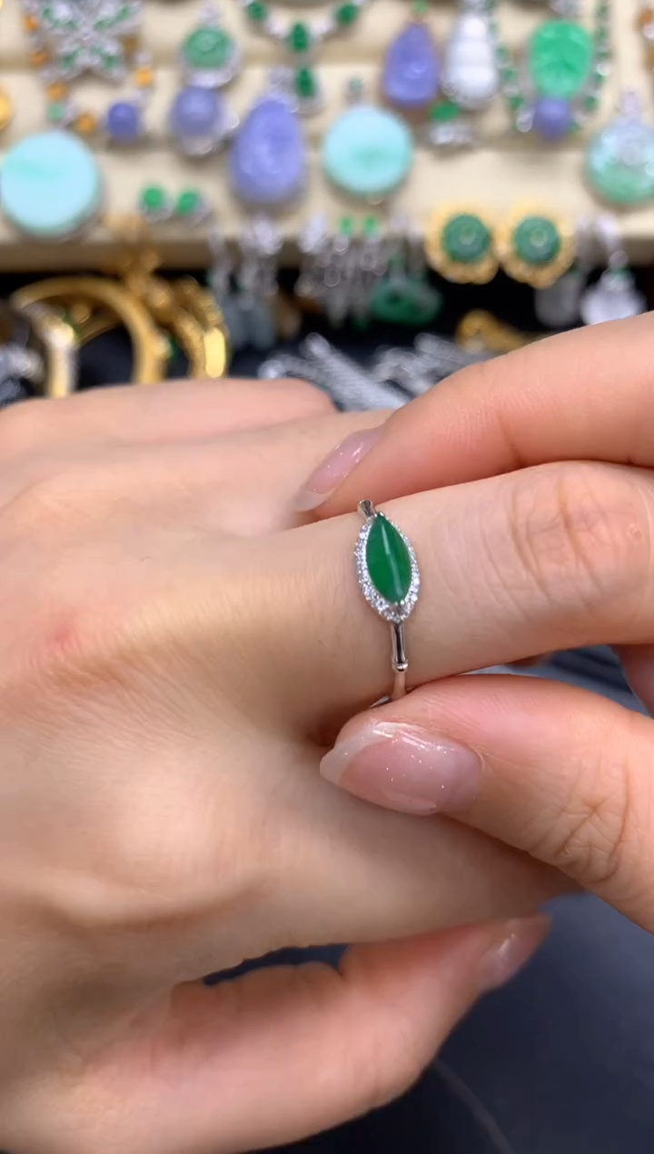 【闪购商品】翡翠戒指18K金镶嵌281-中国好珍宝