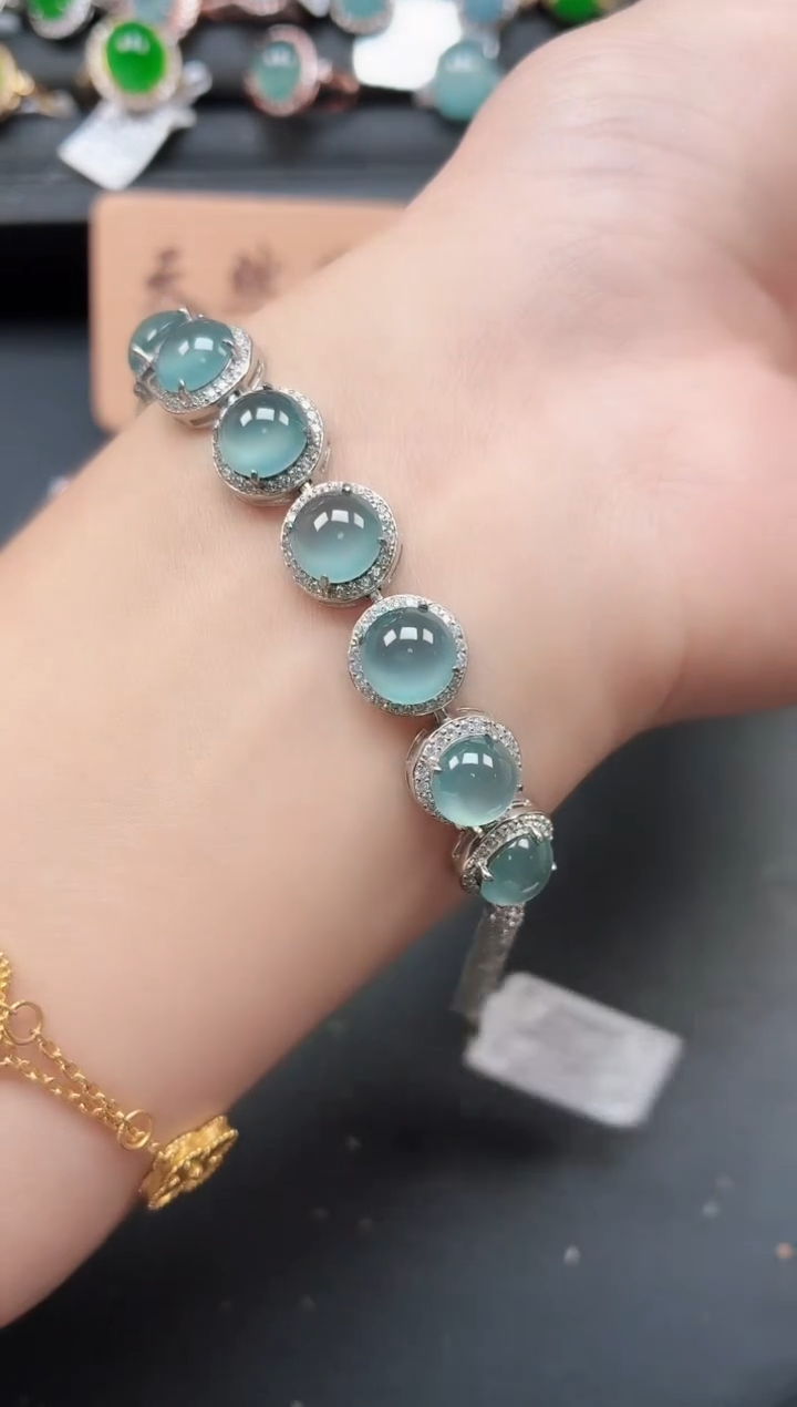 银S925镶嵌戒指翡翠11