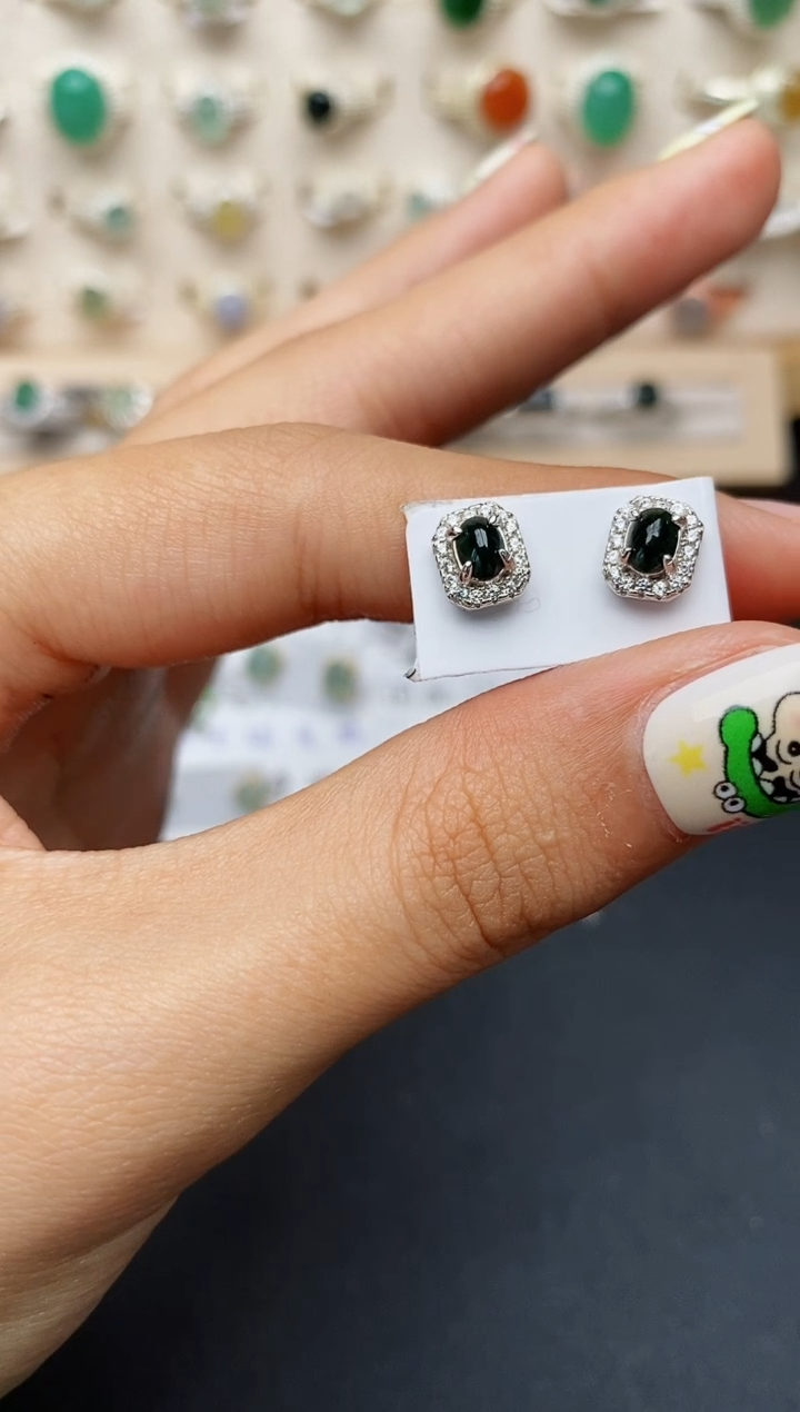 【闪购商品】翡翠戒指银S925镶嵌缅甸翡翠