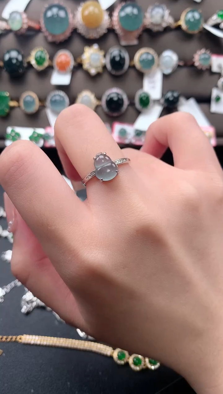 【闪购商品】翡翠戒指银S925镶嵌521412