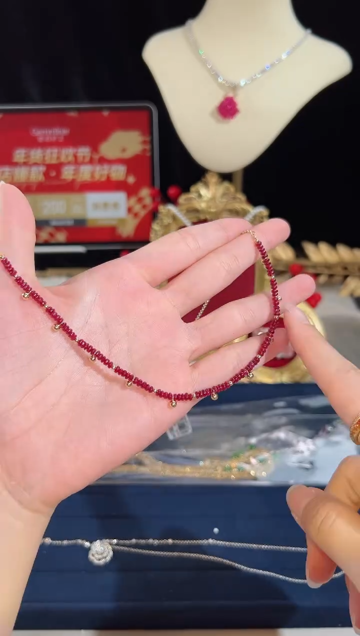 【闪购商品】红宝石颈饰18K金镶嵌BN17613#-Y#111