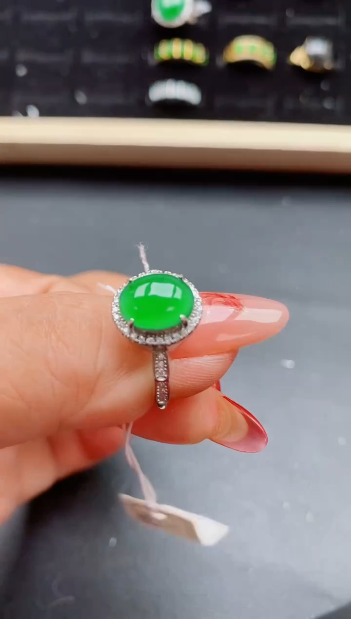 【闪购商品】翡翠戒指银S925镶嵌321321
