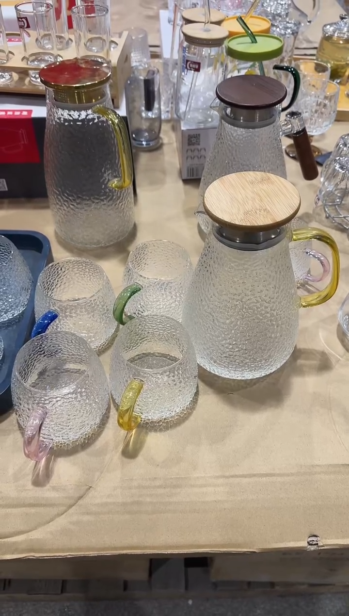 【闪购商品】玻璃无盖款青苹果直播价1壶4杯