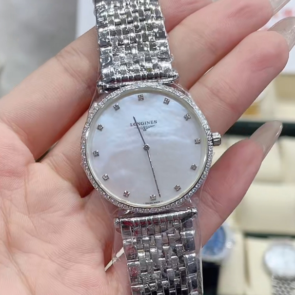 95新 Longines/浪琴 石英表后镶钻盘腕/256104384