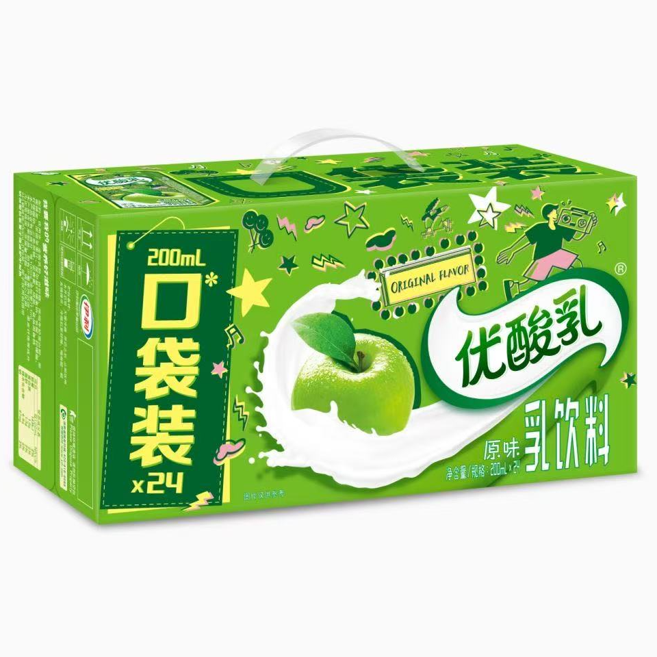 【9月产】伊利优酸乳原味200ml*24盒学生乳品早餐酸奶