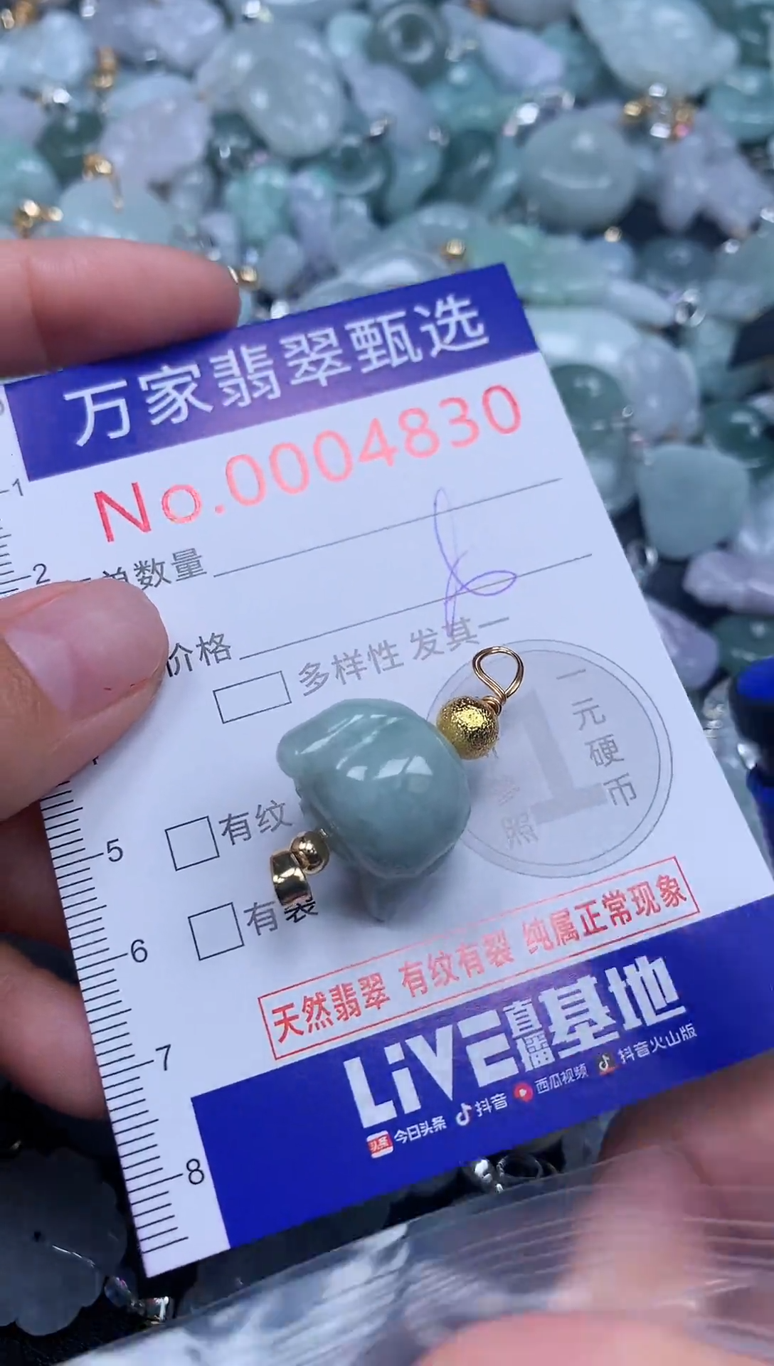 吊坠(不含链)未镶嵌翡翠4830